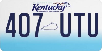 KY license plate 407UTU
