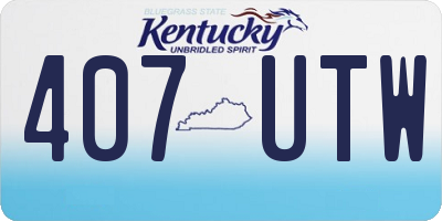 KY license plate 407UTW
