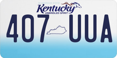 KY license plate 407UUA