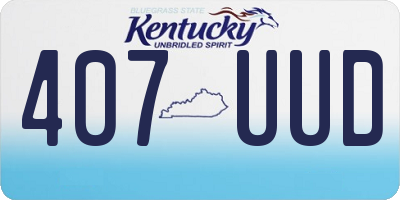 KY license plate 407UUD