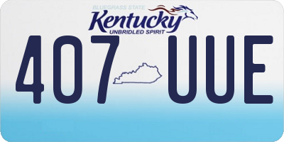 KY license plate 407UUE