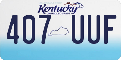 KY license plate 407UUF