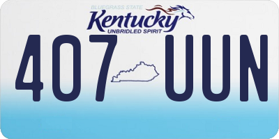 KY license plate 407UUN