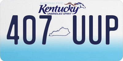 KY license plate 407UUP