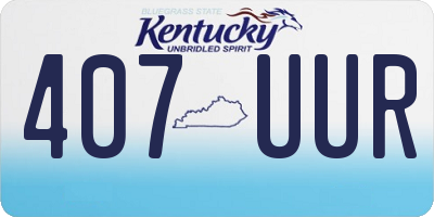 KY license plate 407UUR