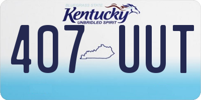 KY license plate 407UUT