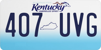 KY license plate 407UVG