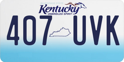 KY license plate 407UVK