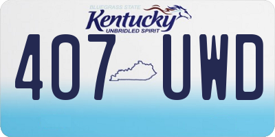 KY license plate 407UWD