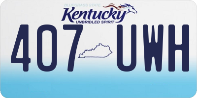 KY license plate 407UWH