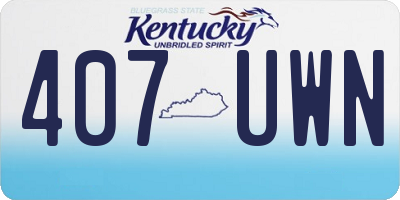 KY license plate 407UWN