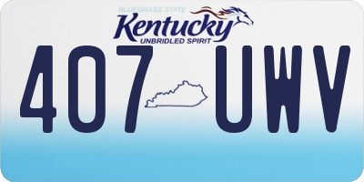 KY license plate 407UWV
