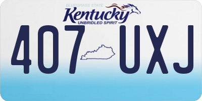 KY license plate 407UXJ