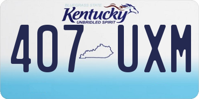 KY license plate 407UXM