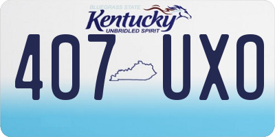 KY license plate 407UXO