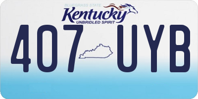 KY license plate 407UYB