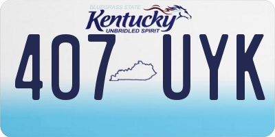 KY license plate 407UYK
