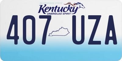 KY license plate 407UZA
