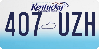 KY license plate 407UZH
