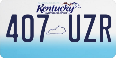 KY license plate 407UZR