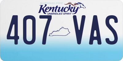 KY license plate 407VAS