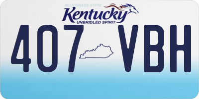 KY license plate 407VBH