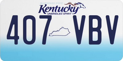 KY license plate 407VBV