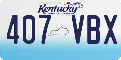 KY license plate 407VBX