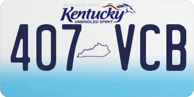 KY license plate 407VCB