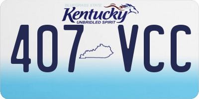 KY license plate 407VCC