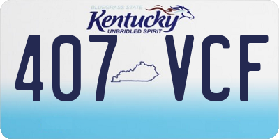 KY license plate 407VCF