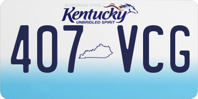 KY license plate 407VCG