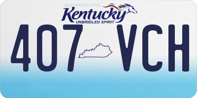 KY license plate 407VCH