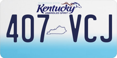 KY license plate 407VCJ