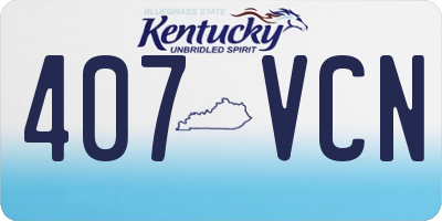 KY license plate 407VCN