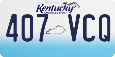 KY license plate 407VCQ