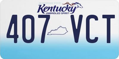 KY license plate 407VCT