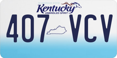 KY license plate 407VCV