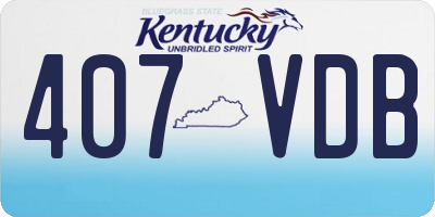 KY license plate 407VDB