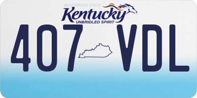 KY license plate 407VDL