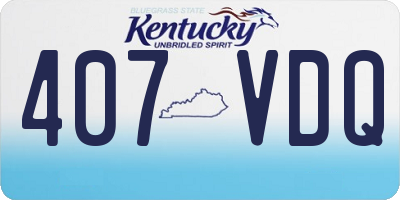 KY license plate 407VDQ