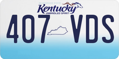 KY license plate 407VDS