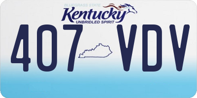 KY license plate 407VDV