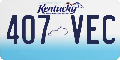 KY license plate 407VEC