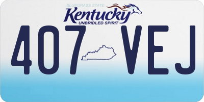 KY license plate 407VEJ