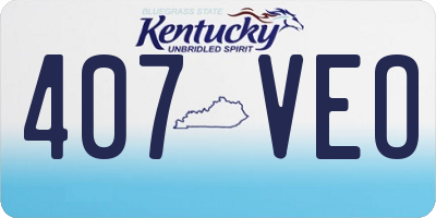KY license plate 407VEO