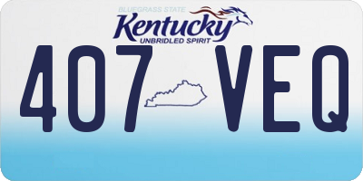 KY license plate 407VEQ