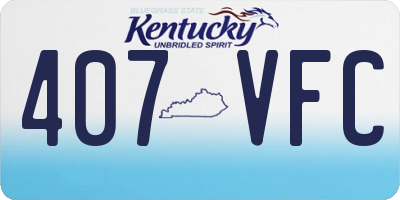 KY license plate 407VFC
