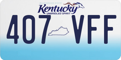 KY license plate 407VFF