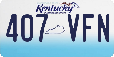 KY license plate 407VFN